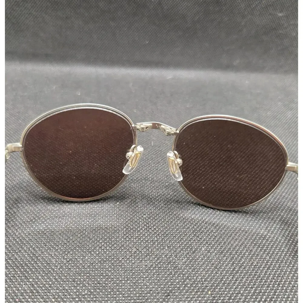 Foster Grant RFS107 +1.50 Vtg SunReaders Round Tinted Sunglasses Silver Frame